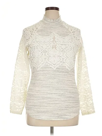 Pre-owned Venus Long Sleeve Top Silver Turtleneck Tops