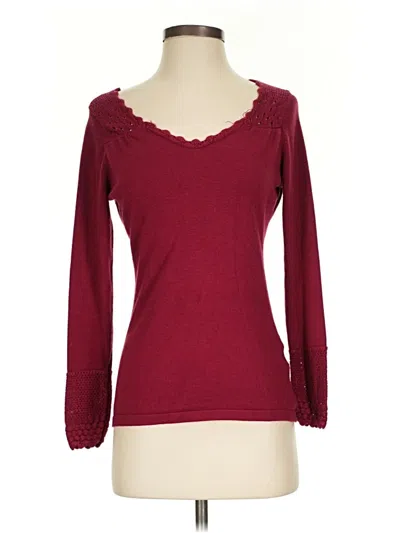 Pre-owned Venus Pullover Sweater In Burgundy