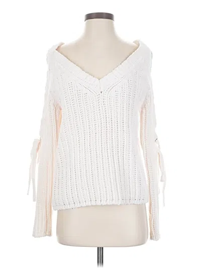 Pre-owned Venus Pullover Sweater In White