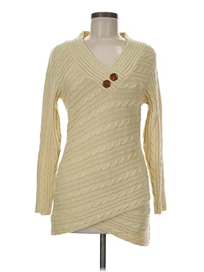 Pre-owned Venus Pullover Sweater In White