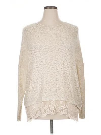 Pre-owned Venus Pullover Sweater In White