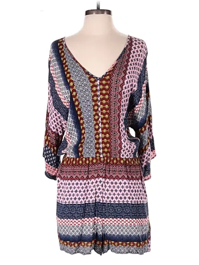 Pre-owned Venus Romper In Burgundy