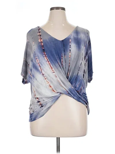 Pre-owned Venus Short Sleeve Blouse In Blue