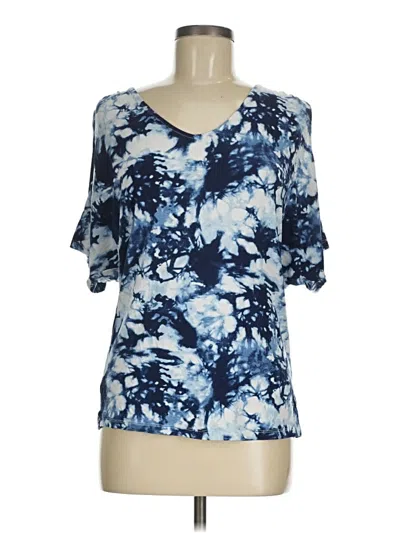 Pre-owned Venus Short Sleeve Blouse In Blue