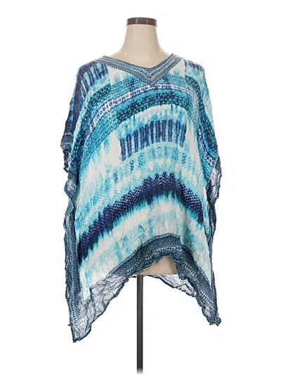 Pre-owned Venus Short Sleeve Blouse In Blue