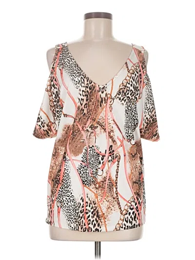 Pre-owned Venus Short Sleeve Blouse In Orange