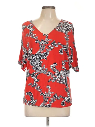 Pre-owned Venus Short Sleeve Blouse In Red