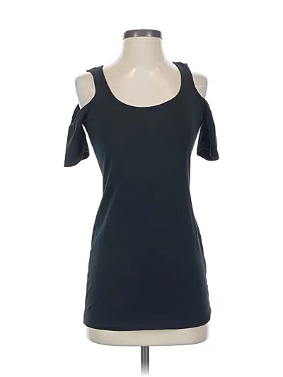 Pre-owned Venus Short Sleeve Top Black Cold Shoulder Neckline Tops