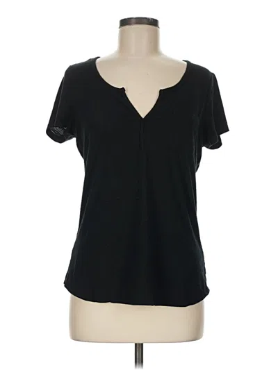 Pre-owned Venus Short Sleeve Top Black Keyhole Neckline Tops