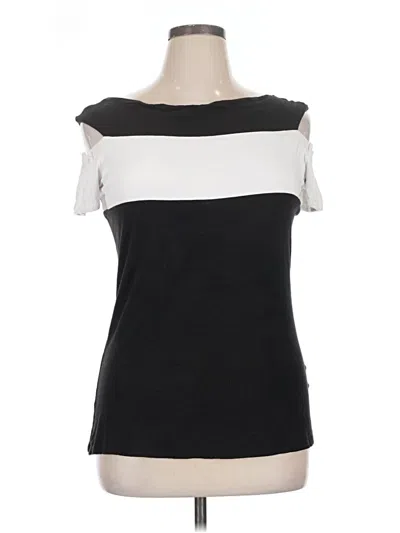 Pre-owned Venus Short Sleeve Top Black Off The Shoulder Neckline Tops