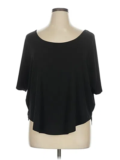 Pre-owned Venus Short Sleeve Top Black Scoop Neck Tops