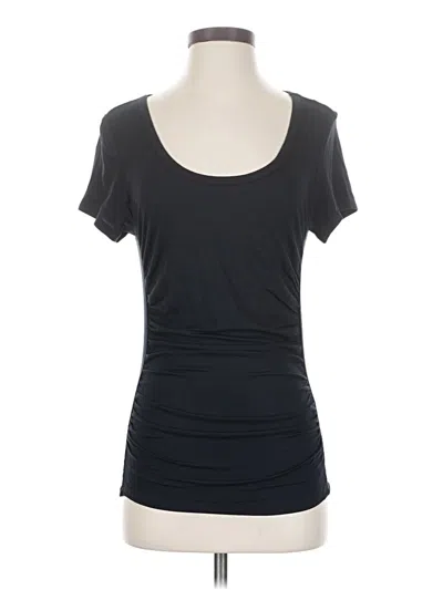 Pre-owned Venus Short Sleeve Top Black Scoop Neck Tops