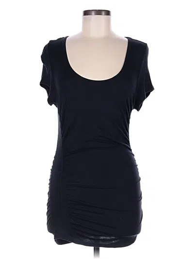Pre-owned Venus Short Sleeve Top Black Scoop Neck Tops