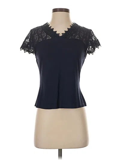Pre-owned Venus Short Sleeve Top Black Sweetheart Neckline Tops