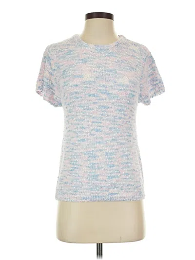Pre-owned Venus Short Sleeve Top Blue Crew Neck Tops