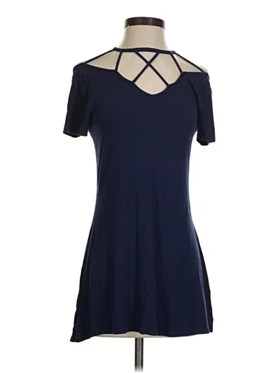 Pre-owned Venus Short Sleeve Top Blue Keyhole Neckline Tops