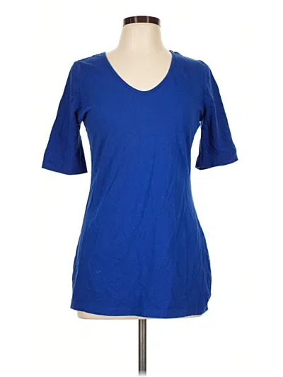 Pre-owned Venus Short Sleeve Top Blue Scoop Neck Tops