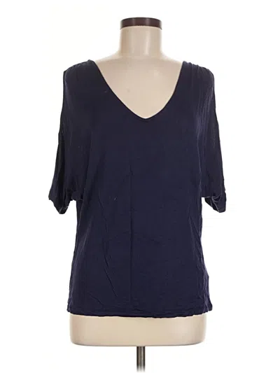 Pre-owned Venus Short Sleeve Top Blue V-neck Tops