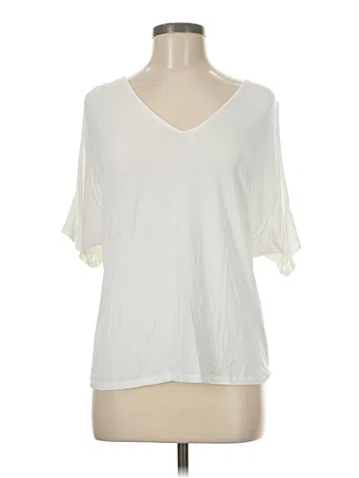 Pre-owned Venus Short Sleeve Top Ivory V-neck Tops