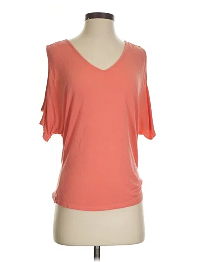 Pre-owned Venus Short Sleeve Top Orange Cold Shoulder Neckline Tops
