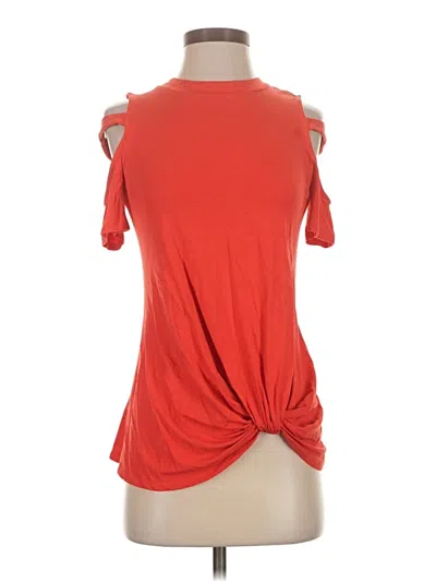 Pre-owned Venus Short Sleeve Top Red Cold Shoulder Neckline Tops
