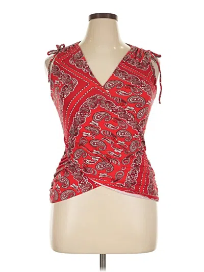 Pre-owned Venus Sleeveless Blouse In Red