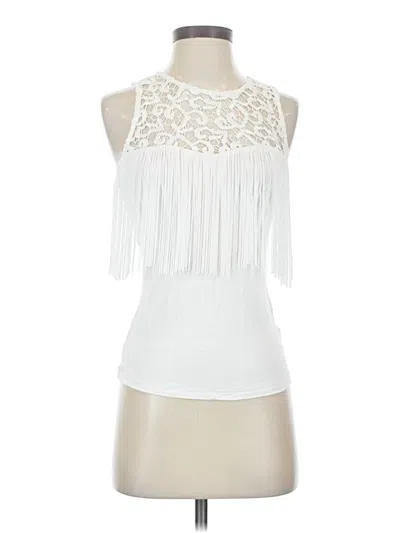 Pre-owned Venus Sleeveless Blouse In White