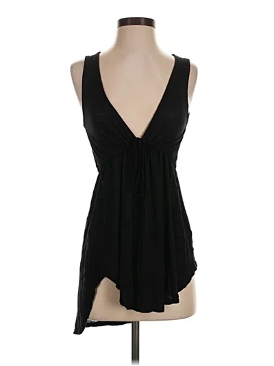 Pre-owned Venus Sleeveless Top Black Plunge Neckline Tops