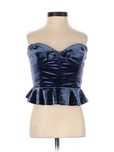 Pre-owned Venus Sleeveless Top Blue Strapless Neckline Tops