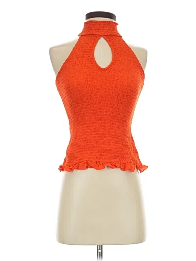 Pre-owned Venus Sleeveless Top Orange Halter Neckline Tops