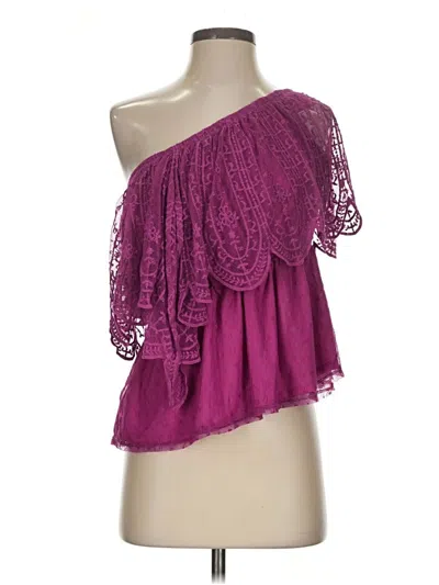 Pre-owned Venus Sleeveless Top Purple One Shoulder Neckline Tops