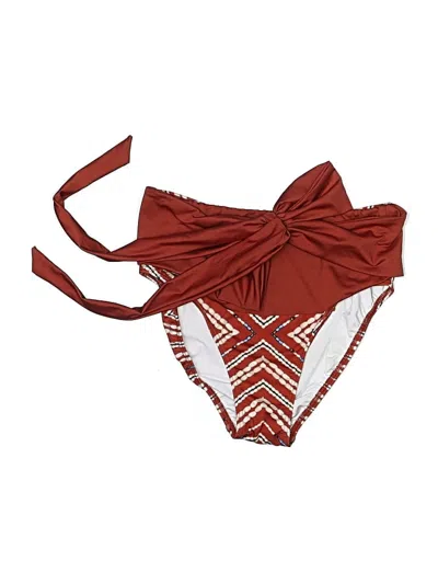Pre-owned Venus Swimsuit Bottoms In Burgundy