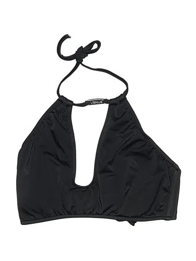 Pre-owned Venus Swimsuit Top Black Solid Pattern Swimwear