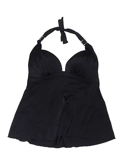 Pre-owned Venus Swimsuit Top Black Solid Pattern Swimwear