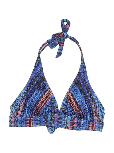 Pre-owned Venus Swimsuit Top Blue Print Pattern Swimwear