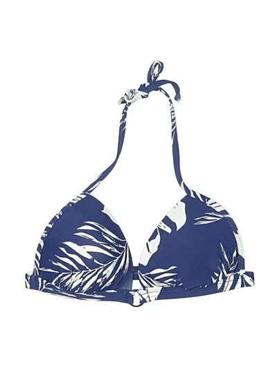 Pre-owned Venus Swimsuit Top Blue Print Pattern Swimwear