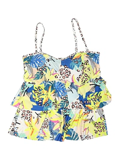 Pre-owned Venus Swimsuit Top Blue Print Pattern Swimwear