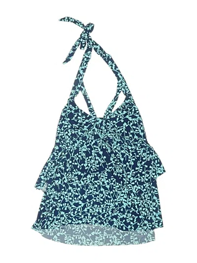 Pre-owned Venus Swimsuit Top Blue Print Pattern Swimwear