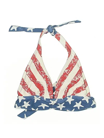 Pre-owned Venus Swimsuit Top Blue Stars Pattern Swimwear