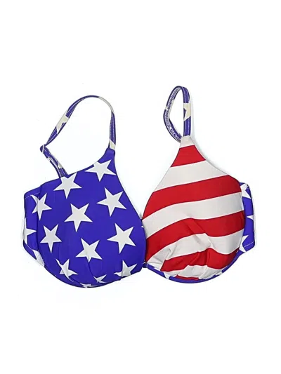 Pre-owned Venus Swimsuit Top Blue Stars Pattern Swimwear