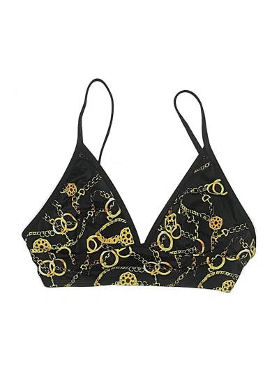 Pre-owned Venus Swimsuit Top Gold Stars Pattern Swimwear