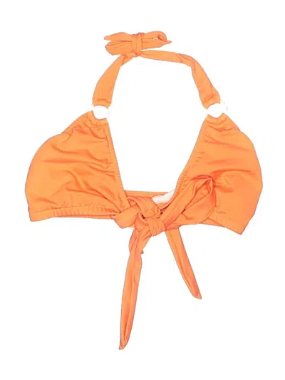 Pre-owned Venus Swimsuit Top Orange Hearts Pattern Swimwear