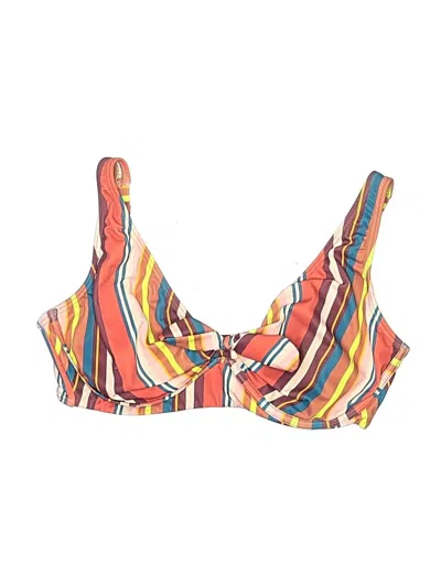 Pre-owned Venus Swimsuit Top Orange Print Pattern Swimwear