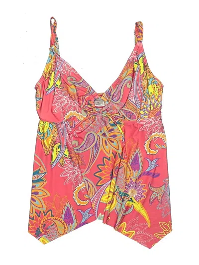 Pre-owned Venus Swimsuit Top Pink Paisley Pattern Swimwear