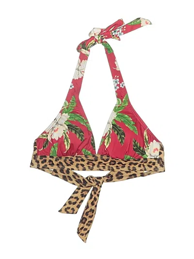 Pre-owned Venus Swimsuit Top Red Animal Print Pattern Swimwear