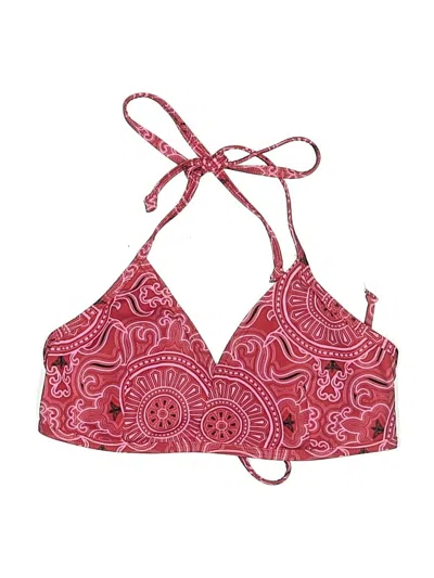 Pre-owned Venus Swimsuit Top Red Paisley Pattern Swimwear