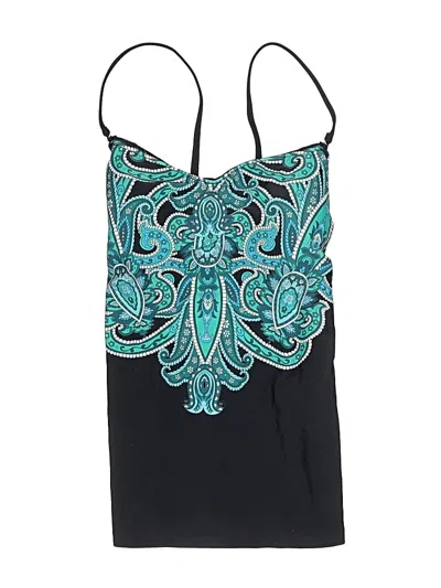Pre-owned Venus Swimsuit Top Teal Paisley Pattern Swimwear
