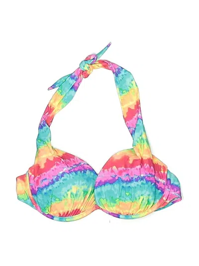Pre-owned Venus Swimsuit Top Yellow Tie-dye Pattern Swimwear