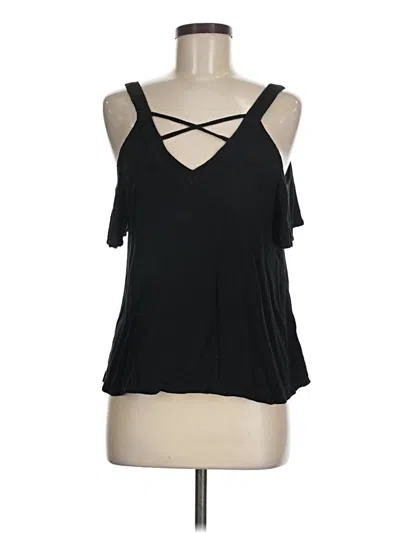 Pre-owned Venus Tank Top Black Cold Shoulder Neckline Tops