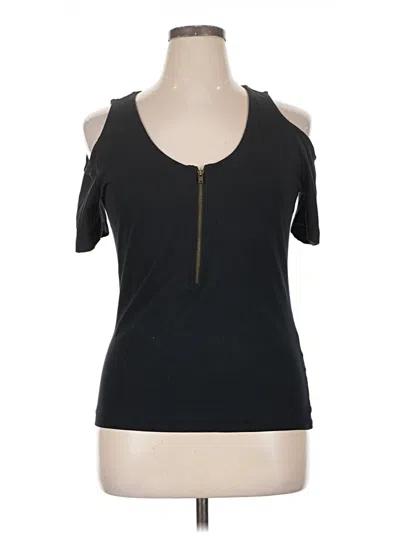 Pre-owned Venus Tank Top Black Cold Shoulder Neckline Tops
